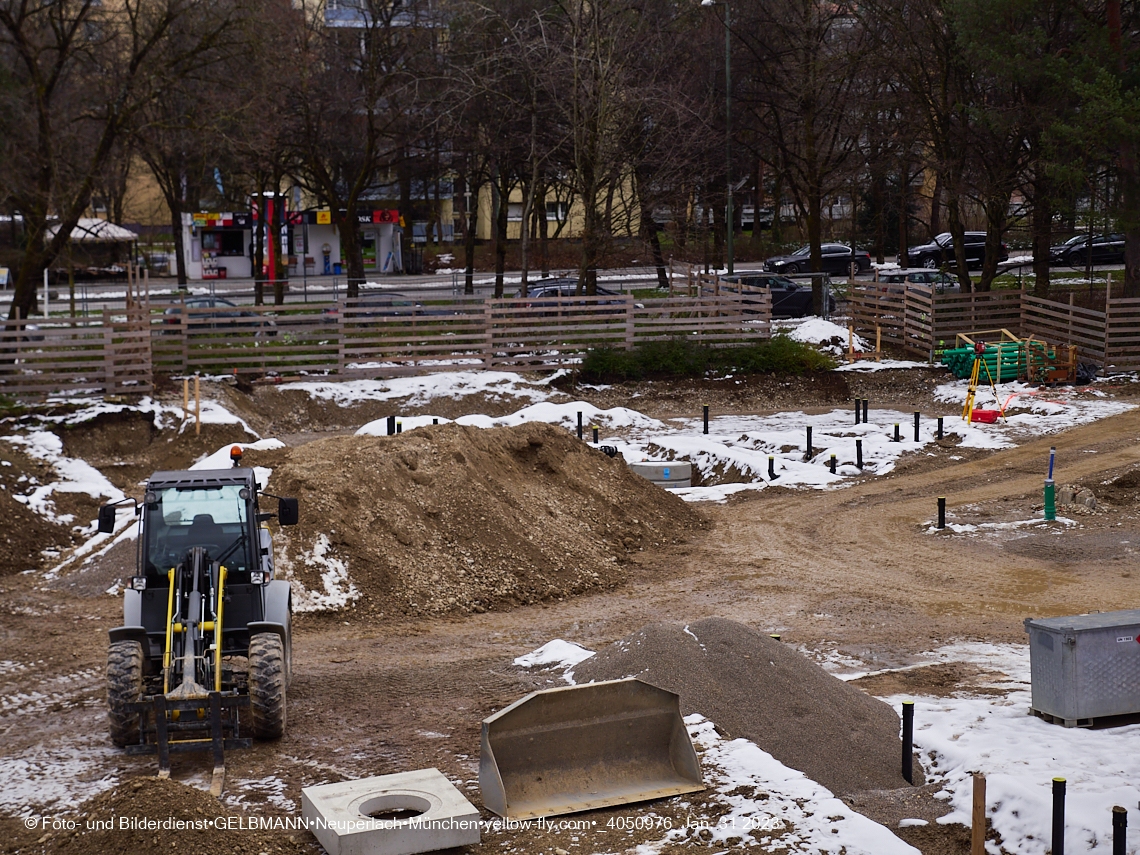 31.01.2023 - Baustelle Haus für Kinder in Neuperlach